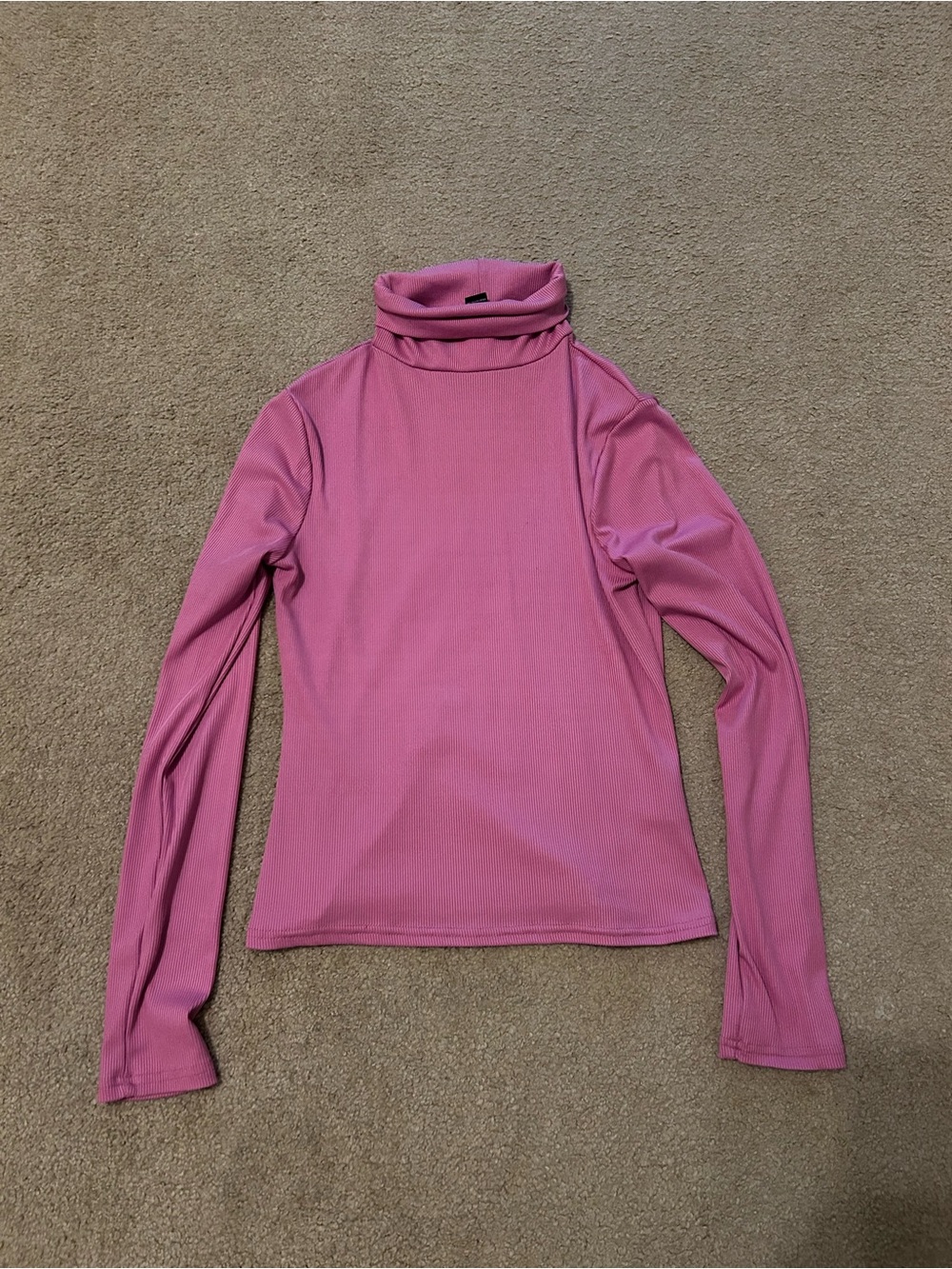 Bubblegum Pink Ribbed Mock Neck Forever 21